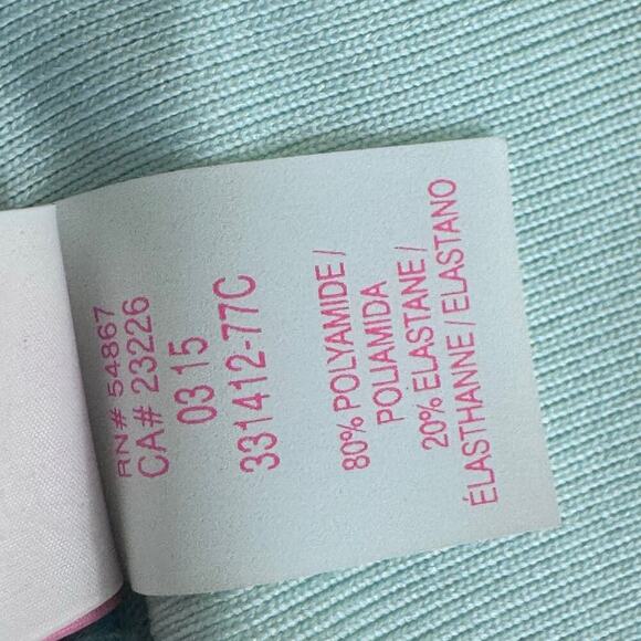 VICTORIA’S SECRET Vibrant Turquoise and Yellow Strappy Bikini Top Sz M - Picture 9 of 10